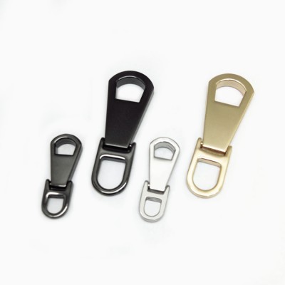 Handbags metal zip runner in zinc alloy material zip puller